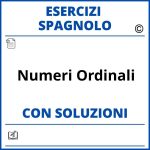 Esercizi Spagnolo numeri ordinali - PDF Soluzioni