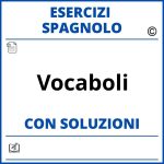 Esercizi Spagnolo vocaboli - Soluzioni PDF